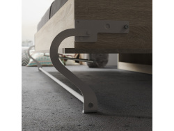 SMARTBett Folding wall bed Standard 140x200 Horizontal Oak Sonoma/Beton look  with Gas pressure Springs