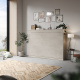 SMARTBett Folding wall bed Standard 140x200 Horizontal Oak Sonoma/Beton look  with Gas pressure Springs