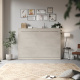 SMARTBett Folding wall bed Standard 140x200 Horizontal Oak Sonoma/Beton look  with Gas pressure Springs