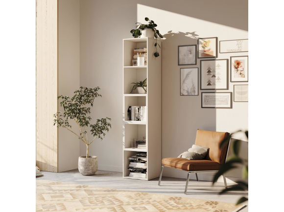 SMARTBett Regal + 2 Würfel in verschiedenen Farben - Regal Weiss + 2 Würfel Weiss