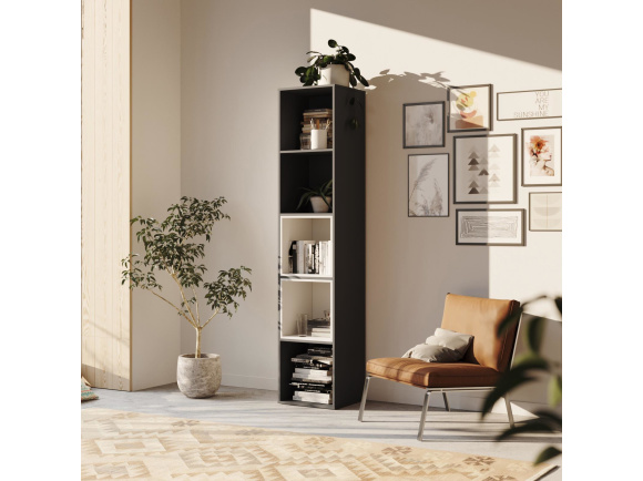 SMARTBett Regal + 2 Würfel in verschiedenen Farben - Regal Anthrazit + 2 Würfel Weiss