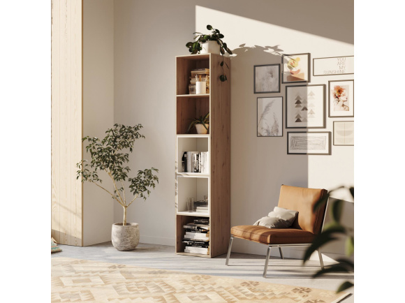 SMARTBett shelf + 2 cubes in different colors - Shelf Wild Oak + 2 Cubes White