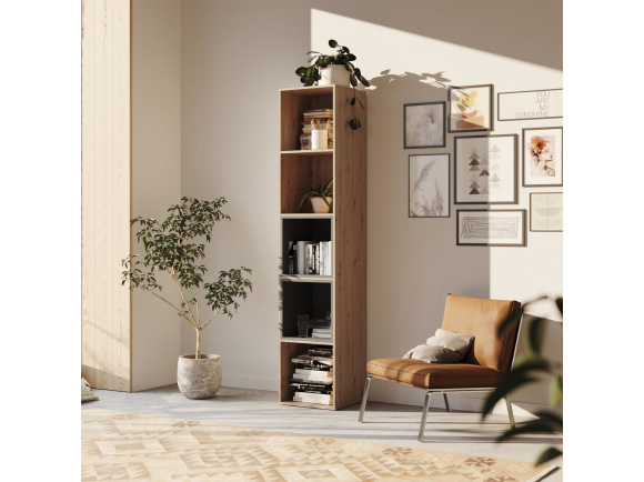 SMARTBett Regal + 2 Würfel in verschiedenen Farben - Regal Wildeiche + 2 Würfel Anthrazit