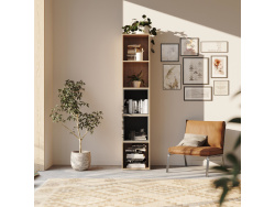 SMARTBett Regal + 2 Würfel in verschiedenen Farben - Regal Wildeiche + 2 Würfel Anthrazit