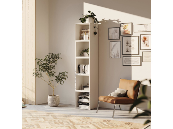 SMARTBett shelf + 3 cubes in different colors - Shelf White + 3 Cubes White