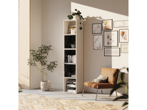 SMARTBett Regal + 3 Würfel in verschiedenen Farben - Regal Weiss + 3 Würfel Anthrazit