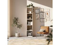 SMARTBett Regal + 3 Würfel in verschiedenen Farben - Regal Weiss + 3 Würfel Eiche Sonoma
