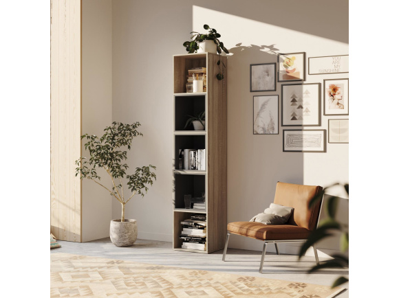 SMARTBett shelf + 3 cubes in different colors - Shelf Oak Sonoma + 3 Cubes Anthracite