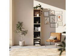 SMARTBett shelf + 3 cubes in different colors - Shelf Wild Oak + 3 Cubes Anthracite