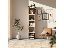SMARTBett Regal + 3 Würfel in verschiedenen Farben - Regal Wildeiche + 3 Würfel Beton