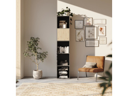 SMARTBett Regal + 1 Tür in verschiedenen Farben - Regal Anthrazit + 1 Tür Wildeiche