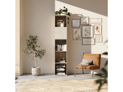 SMARTBett Regal + 1 Tür in verschiedenen Farben - Regal Eiche Sonoma + 1 Tür Beton