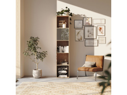 SMARTBett Shelf + 1 door in different colors - Shelf Wild Oak + 1 Door Anthracite High Gloss