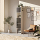 SMARTBett Shelf + 3 doors in different colors - Shelf White + 3 Doors Anthracite High Gloss