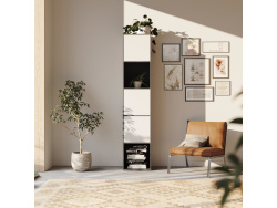 SMARTBett Regal + 3 Türen in verschiedenen Farben - Regal Anthrazit + 3 Türen Weiss