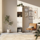 SMARTBett Shelf + 3 doors in different colors - Shelf Oak Sonoma + 3 Doors White High Gloss
