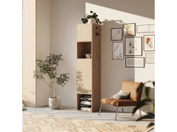 SMARTBett Regal + 3 Türen in verschiedenen Farben - Regal Wildeiche + 3 Türen Wildeiche