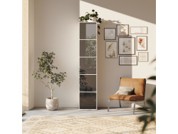 SMARTBett Regal + 5 Türen in verschiedenen Farben - Regal Weiss + 5 Türen Anthrazit Hochglanz