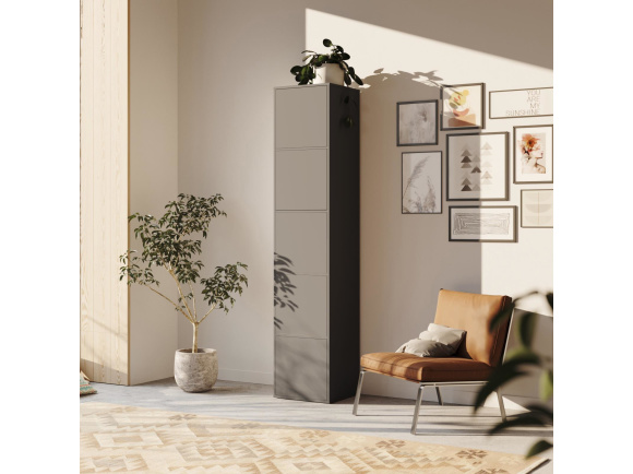 SMARTBett Regal + 5 Türen in verschiedenen Farben - Regal Anthrazit + 5 Türen Anthrazit