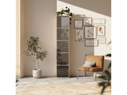 SMARTBett Shelf + 5 doors in different colors - Shelf Wild Oak + 5 Doors Anthracite High Gloss