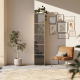 SMARTBett Shelf + 5 doors in different colors - Shelf Wild Oak + 5 Doors Anthracite High Gloss