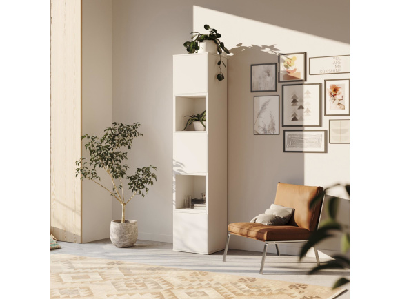 SMARTBett Shelf + 3 doors and 2 cubes in different colors - Shelf White + 3 Doors and 2 Cubes White