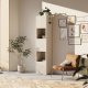 SMARTBett Shelf + 3 doors and 2 cubes in different colors - Shelf White + 3 Doors and 2 Cubes Concrete