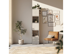 SMARTBett Shelf + 3 doors and 2 cubes in different colors - Shelf Anthracite + 3 Doors and 2 Cubes Concrete