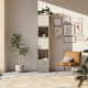 SMARTBett Shelf + 3 doors and 2 cubes in different colors - Shelf Anthracite + 3 Doors and 2 Cubes Concrete