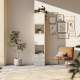 SMARTBett Shelf + 3 doors and 2 cubes in different colors - Shelf Oak Sonoma + 3 Doors and 2 Cubes White