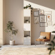 SMARTBett Shelf + 3 doors and 2 cubes in different colors - Shelf Wild Oak + 3 Doors and 2 Cubes White