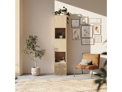 SMARTBett Shelf + 3 doors and 2 cubes in different colors - Shelf Wild Oak + 3 Doors and 2 Cubes Wild Oak