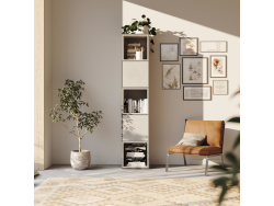 SMARTBett Shelf + 2 doors and 3 cubes in different colors - Shelf Anthracite + 2 Doors and 3 Cubes Concrete