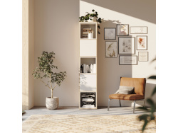 SMARTBett Shelf + 2 doors and 3 cubes in different colors - Shelf Wild Oak + 2 Doors and 3 Cubes White
