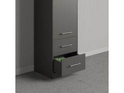 SMARTBett wall unit set with wall bed standard 140x200 vertical + 2 x 50 wardrobes in different colors anthracite Anthracite