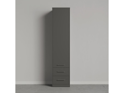 SMARTBett wall unit set with wall bed standard 140x200 vertical + 2 x 50 wardrobes in different colors anthracite Anthracite