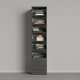 SMARTBett wall unit set with wall bed standard 140x200 vertical + 2 x 50 wardrobes in different colors anthracite Anthracite