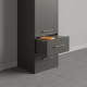 SMARTBett wall unit set with wall bed standard 140x200 vertical + 2 x 50 wardrobes in different colors anthracite Anthracite