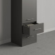 SMARTBett wall unit set with wall bed standard 140x200 vertical + 2 x 50 wardrobes in different colors anthracite Anthracite