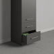SMARTBett wall unit set with wall bed standard 140x200 vertical + 2 x 50 wardrobes in different colors anthracite Anthracite
