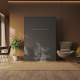 SMARTBett wall unit set with wall bed standard 140x200 vertical + 2 x 50 wardrobes in different colors anthracite Anthracite