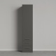SMARTBett wall unit set with wall bed standard 140x200 vertical + 2 x 50 wardrobes in different colors anthracite Anthracite