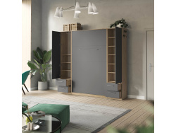 SMARTBett wall unit set with wall bed standard 140x200...