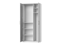 SMARTBett wall unit set with wall bed standard 140x200 vertical+ 2x100 cupboards in different colors