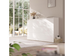 SMARTBett Schrankbett Classic 100x200cm Horizontal Weiss