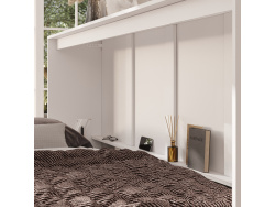 SMARTBett Schrankbett Classic 100x200cm Horizontal Weiss