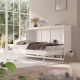 SMARTBett Schrankbett Classic 100x200cm Horizontal Weiss
