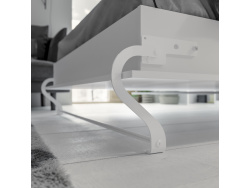 SMARTBett Wall unit set with Foldaway bed standard 140x200 vertical + 2 x 80 Wardrobe White/ White Gloss