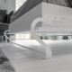 SMARTBett Wohnwand Set mit Schrankbett Standard 140x200 Vertikal + 2 x 80-Schränke Weiß/ Weiß Hochglanz