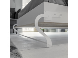 SMARTBett Wohnwand Set mit Schrankbett Standard 140x200 Vertikal + 2 x 80-Schränke Weiß Eiche Sonoma